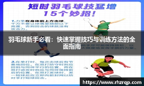 羽毛球新手必看：快速掌握技巧与训练方法的全面指南