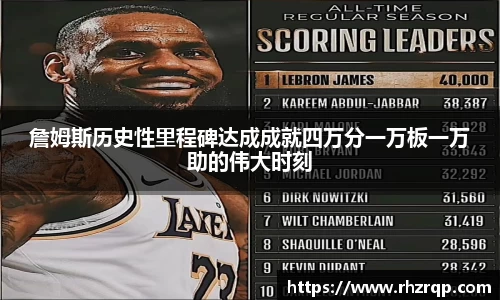 詹姆斯历史性里程碑达成成就四万分一万板一万助的伟大时刻